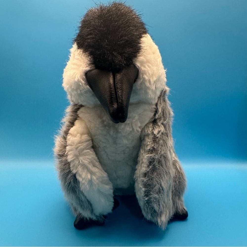 Folkmanis Baby Emperor Penguin Hand Puppet, Gray, Black, White, 8"